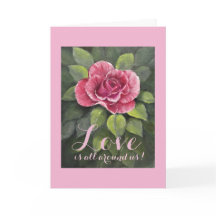 Eine Rose/Valentinstag-Karte für Single