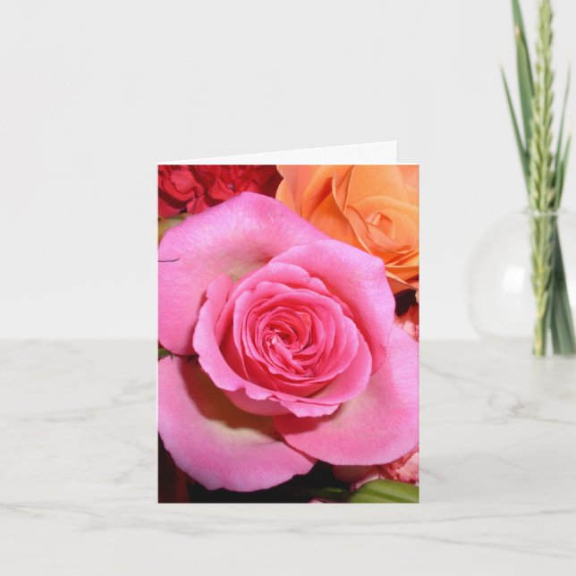 Eine Rose von Danke! Dankeskarte (Vorderseite)