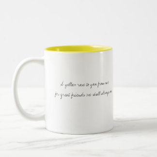 Eine Rose zu Ihnen von mir - Zweifarbige Tasse