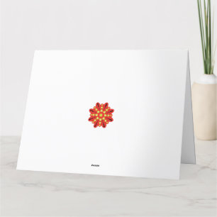eine rot-gelbe Blume mit schwarzen Punkten Dankeskarte