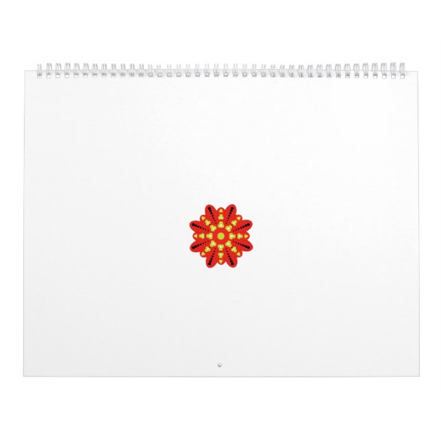 eine rot-gelbe Blume mit schwarzen Punkten Kalender (Titelbild)