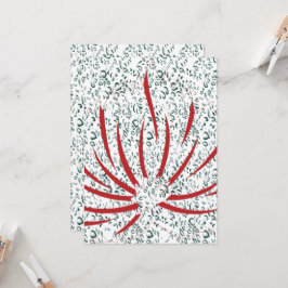 eine rote Blume auf schwarzem Hintergrund Einladung