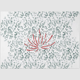 eine rote Blume auf schwarzem Hintergrund Seidenpapier