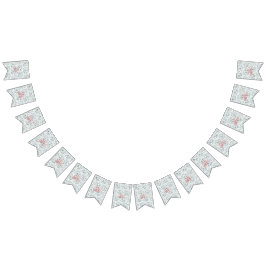 eine rote Blume auf schwarzem Hintergrund Wimpelkette