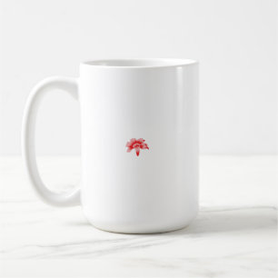 Eine rote Blütengrafik, die wie eine Clipkunst aus Kaffeetasse