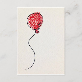 Eine rote Luftballonkarte Einladung
