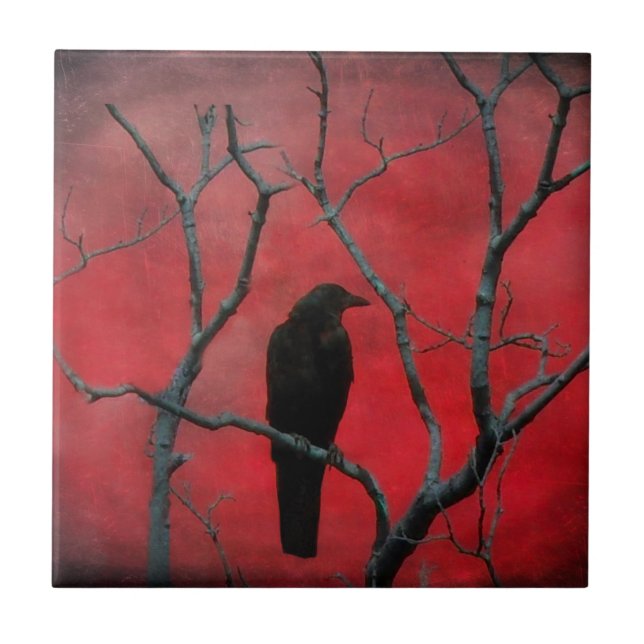 Eine rote Nacht Fliese (Vorderseite)