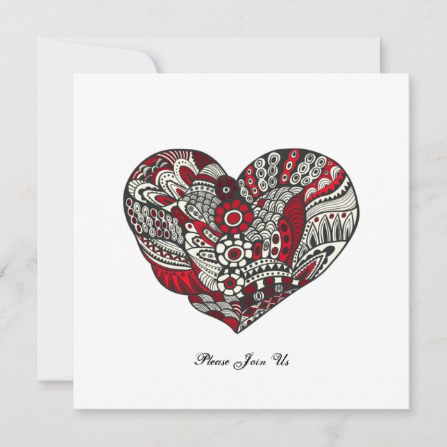 Eine rote Touch Einladung (Vorderseite)