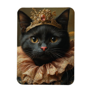 Eine Royal Black Cat Magnet
