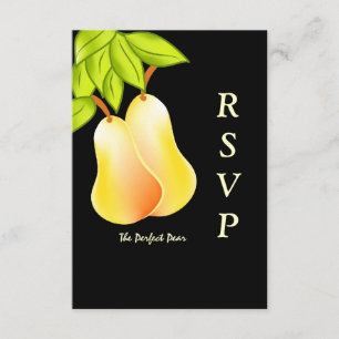 Eine RSVP-Hochzeit im Herbst "Perfect Pair" RSVP Karte