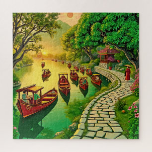 Eine ruhige Flusslandschaft