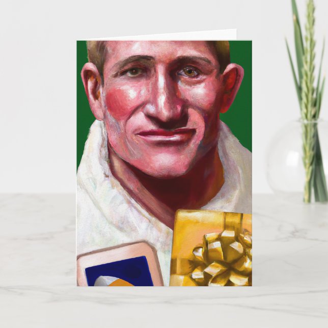 Eine ruhmby Christmas - Rugby Grußkarte Feiertagskarte (Vorderseite)