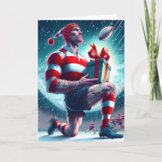 Eine ruhmby Christmas - Rugby Grußkarte Feiertagskarte
