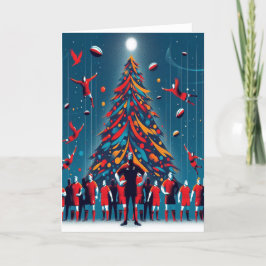 Eine ruhmby Christmas - Rugby Grußkarte Feiertagskarte