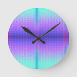 Eine runde Uhr mit einem Farbverlauf-Design
