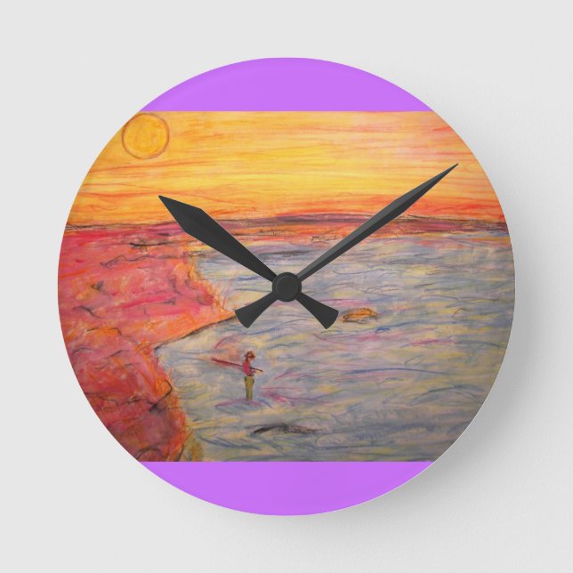 eine runde wanduhr (Vorderseite)