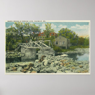 Eine rustikale Brücke an der Perkins-Bucht-Szene Poster