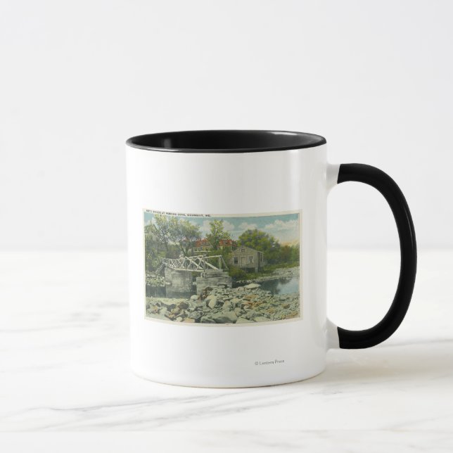 Eine rustikale Brücke in der Bucht von Perkins Tasse (Rechts)