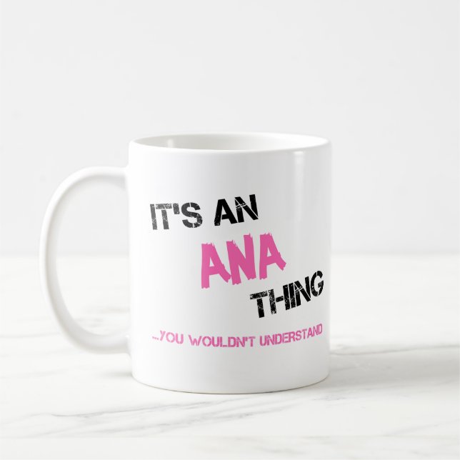 Eine Sache, die man den Namen nicht verstehen würd Kaffeetasse (Links)