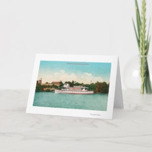 Eine Sacramento River Szene mit einem Riverboat Karte