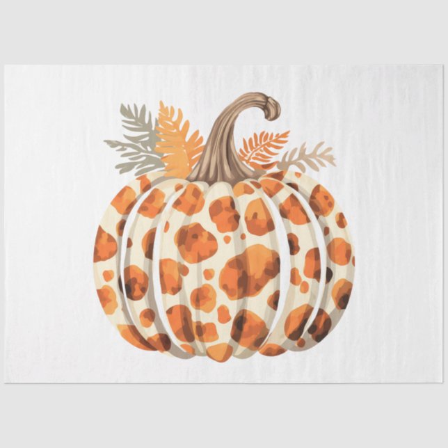 Eine Sammlung von Pumpkin-Entwürfen für den Herbst Seidenpapier (Vorderseite)