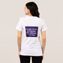Eine sarkastische Phrase auf der Rückseite eines S Tri-Blend Shirt