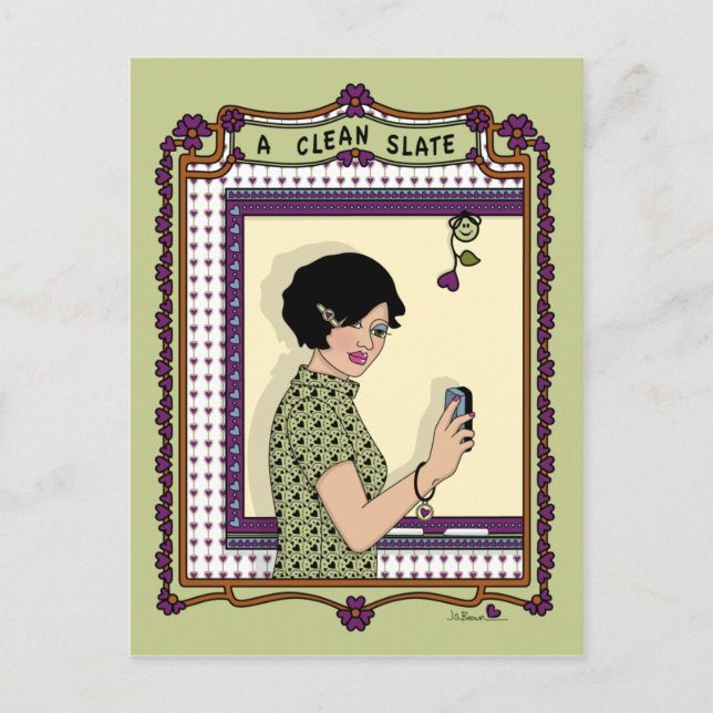 Eine saubere spät_A_Postkarte Postkarte (Vorderseite)