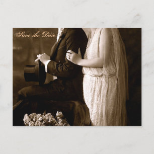 Eine Save the Date Postkarte der 1920er Jahre