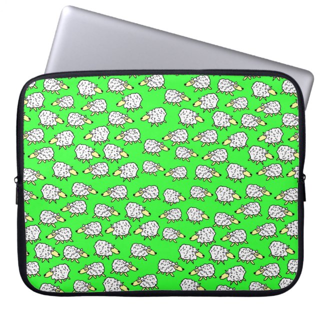 Eine Schafsperre auf einem Feld Laptopschutzhülle (Vorderseite)