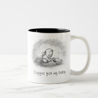 Eine Schale für mein Baby (Liebhaber d.h.) Zweifarbige Tasse