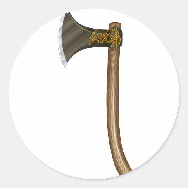 Eine scharfe Axt Runder Aufkleber (Vorderseite)