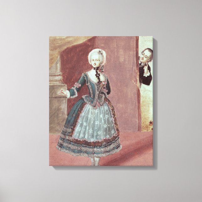 Eine Schauspielerin in der Rolle von Rosine Leinwanddruck (Vorderseite)