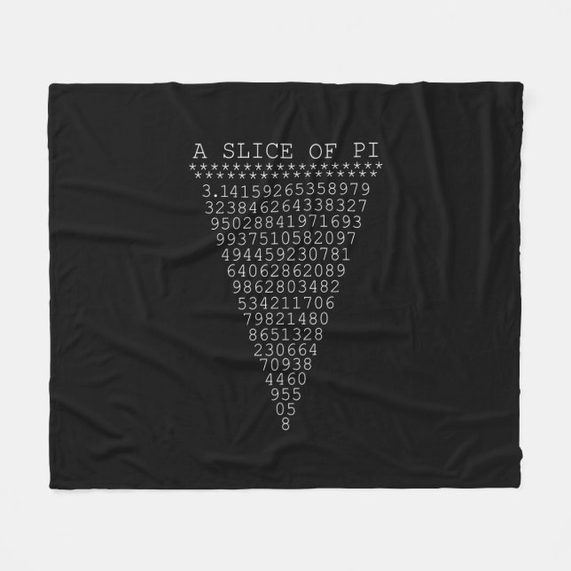 Eine Scheibe Pi-Dreieck Fleecedecke (Vorderseite (Horizontal))