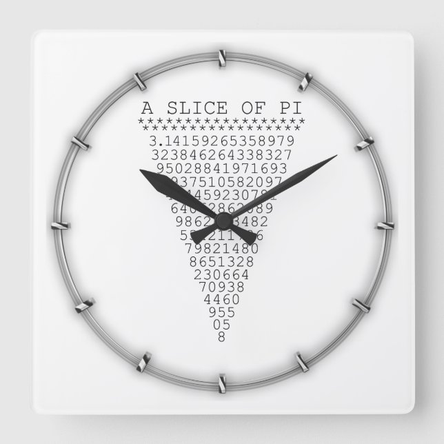 Eine Scheibe von PU-Grafik Quadratische Wanduhr (Vorderseite)
