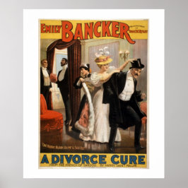 Eine Scheidung heilt Vintages Theaterposter. Poster