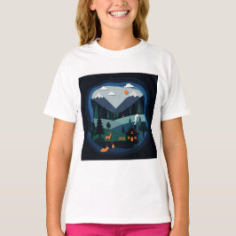Eine Scherenschnitt-Illustration T-Shirt