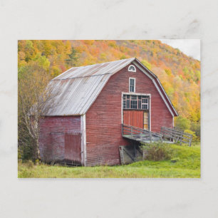 Eine Scheune in Vermonts grünen Bergen. Hancock, 2 Postkarte