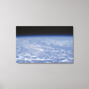 Eine schiefe Horizontansicht des atmosphe der Erde Leinwanddruck