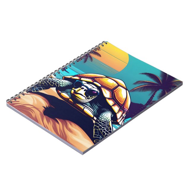 Eine Schildkröte mit Sonnenbrille Notizblock (Linke Seite)