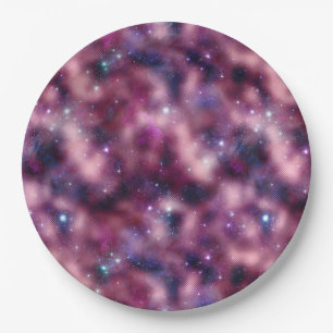 Eine schimmernde Galaxie Serie Design 12 Pappteller