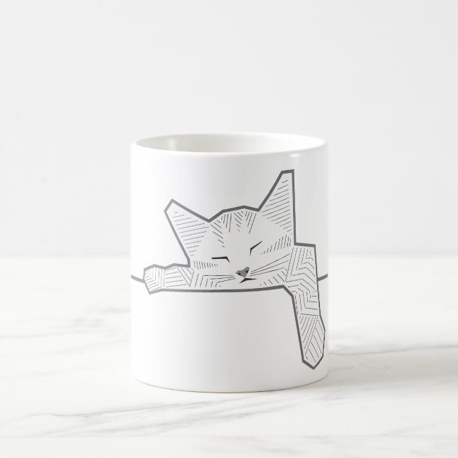 Eine schlafende Katze Kaffeetasse (Mittel)