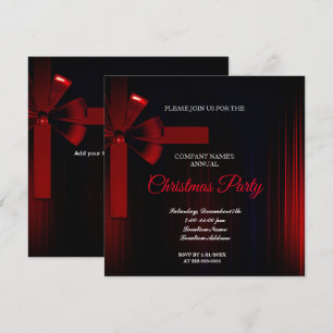 Eine schlichte elegante Weihnachts-Party Einladung