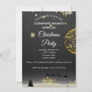 Eine schlichte, elegante Weihnachtszeit-Party Einl Einladung
