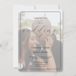 Eine schlichte und elegante Hochzeit mit minimalis Einladung
