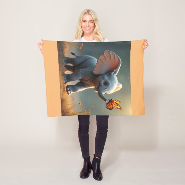 Eine Schmetterlingsjagd Fleecedecke (Beispiel)
