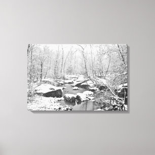 Eine schneebedeckte Bucht - Winterlandschaft in Sc Leinwanddruck