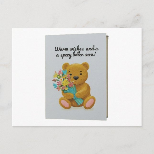 "Eine schnelle Erholung wünschen" Postkarte (Vorderseite)