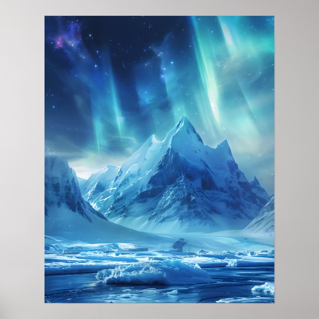 Eine schöne Aurora Borealis  Poster (Vorne)
