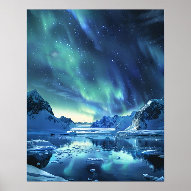 Eine schöne Aurora Borealis  Poster (Vorne)