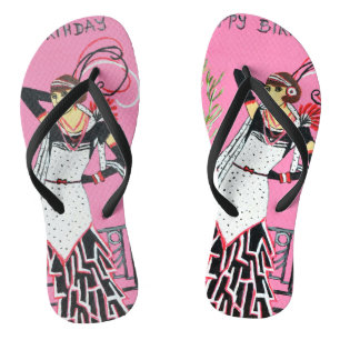 Eine schöne Dame 2 Flip Flops